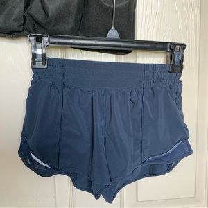 Lululemon Hotty Hot shorts size 4 Navy Blue 2.5”
